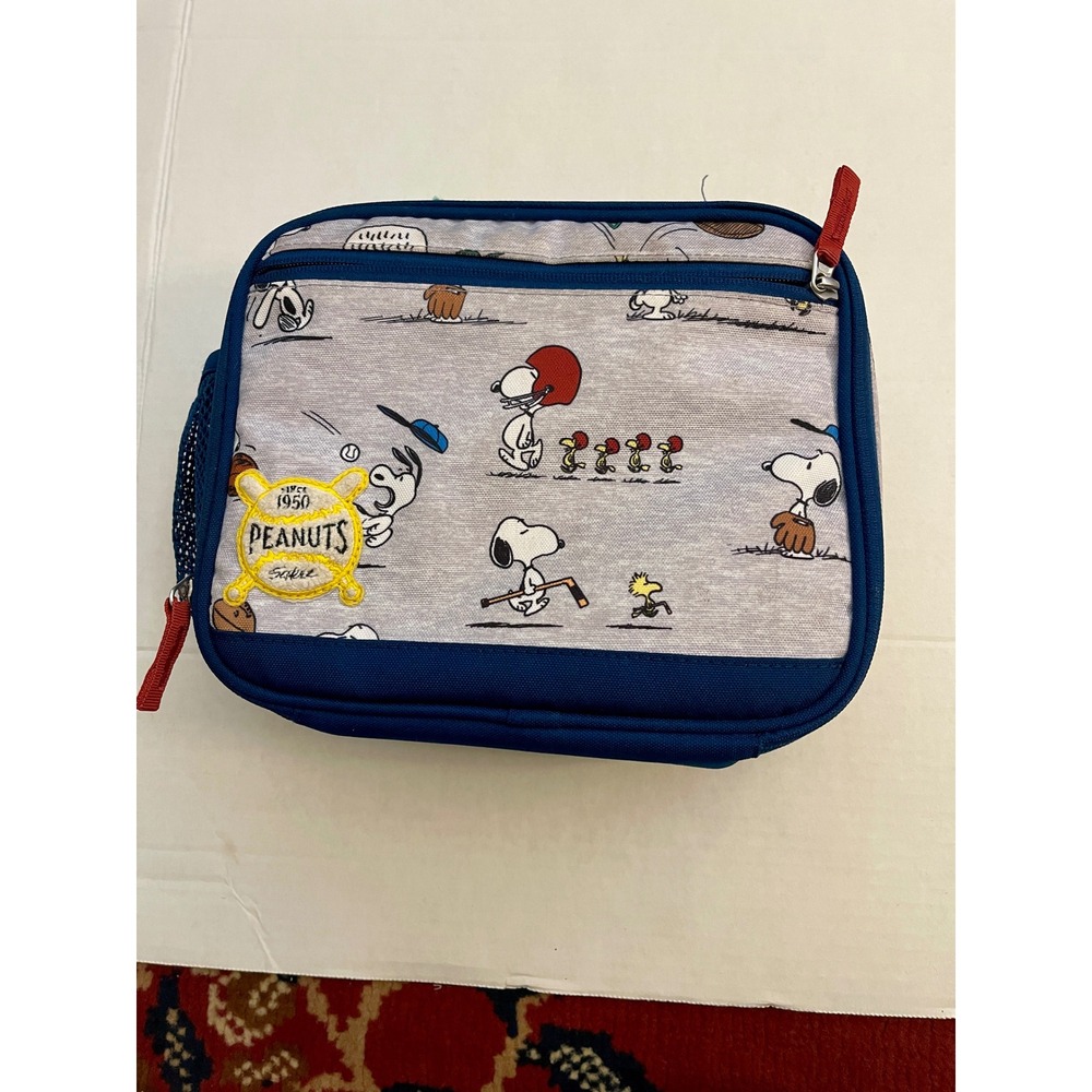 Snoopy Sports Peanuts Cold Pack Lunch Box‎ Pottery Barn Kids Minor Defect
